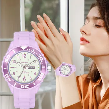 Mados Ponios Laikrodis Moterų Kvarciniai Laikrodžiai Didelis Skaičius Paprastų 50M atsparumas Vandeniui Sporto Žiūrėti Data Plonas Analoginis zegarek damski Naujas