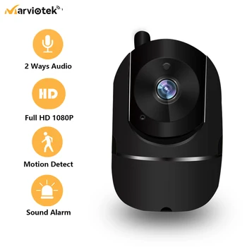 Mini Baby Monitor IP Kamera, Auto Sekimas HD 1080p Patalpų Namuose, Belaidžio Wi-fi IP Kamera namų Apsaugos Stebėjimo VAIZDO Kamera IR