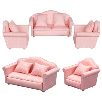 Miniatiūriniai lėlių Sofa-lova, Kėdės Vandeniui PASIDARYK pats Kambarį Puošimas Ornamentais, Mini Baldų Rankos Kėdė 1/12 Lėlių E65D
