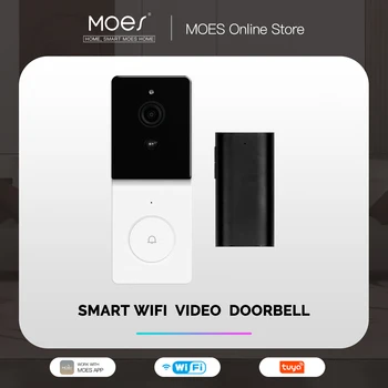 MOES Tuya Smart WiFi Vaizdo Doorbell Kamera su 2-Way Audio Domofonas, Naktinio Matymo ir Belaidžio Durų produktas Home Security