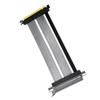 NAUJAS-PCI-E 4.0 Grafika Kortelės ilgiklis PCIE X16 Adapterio Kabelį 90 Laipsnių Adapteris, Kabelis PCIE 4.0 ilgiklis