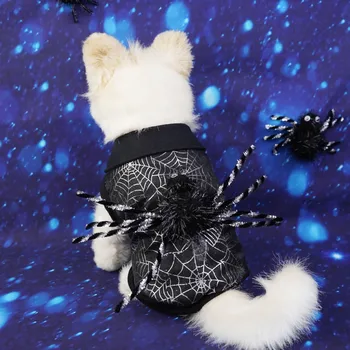 Naujas Pet Kostiumas Šunų Helovinas voratinklyje Kostiumas Apdailos Rekvizitai Drabužiai, Šuniukų Kailis Išdėstymas juodus Drabužius Šunų Juokinga