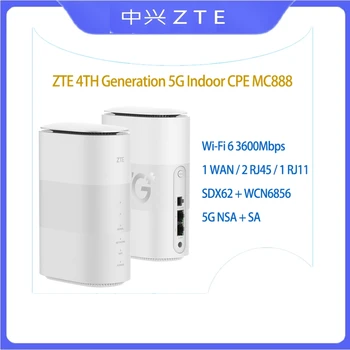 Originalus 4-osios Kartos 5G Patalpų MEZON ZTE MC888 Akių WiFi 6 3600Mbps 3GPP Release 16 NSI+SA 5G Wireless Router 2 Gigabit Prievadai