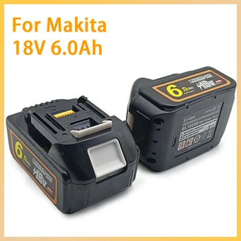 Originalus Makita 18v 6000mah Įkraunamas elektrinis Įrankis, Baterija Su LED Li-Ion Tinka LXT BL1860B BL1860 BL1850 BL 1830