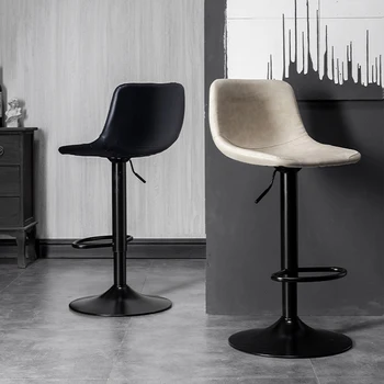 Pasukami Dizaineris Baro Kėdės Šiaurės Aukštos Blackbarber Prabangus Baro Kėdės Šiuolaikinės Pramonės Adjustablecadeira Baro Baldai XY50BC