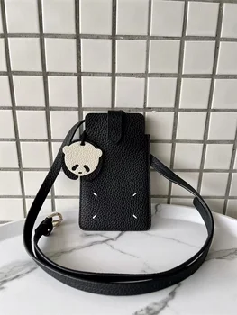 Pirmojo sluoksnio karvės odos mobiliojo telefono maišas kabo ant kaklo, vieną petį, oda nišą kūrybos paprastų vyrų ir moterų, monetų krepšys