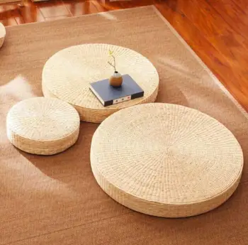 Rankų darbo Šiaudų Futonas Meditacija Joga Paminkštinta Pagalvėlė Nuleidimo Japonijos Tatamio Kilimėlis kėdės pagalvėlės