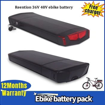 Reention E-Bike Baterija Pack36V 48V 12ah 15ah 16ah 17Ah 1000W 1500W Elektrinis Motoroleris, Dviratis Ličio Baterija Su Spindesiu Dėžutę