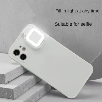 Selfie Žiedas Flash Užpildykite Šviesa Švyti Telefono dėklas Skirtas iPhone 11 12 13 14 Pro Xs Max 7 8 Plus X Xr Žiedas Šviesos Telefono Galinį Dangtelį