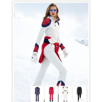Slidinėjimo Kostiumas Moterims, vienas gabalas Snieglenčių Dėvėti Skims vandeniui Moterų Žiemos Striukės 2023 Sniego Paltą tiktų Šalto Jumpsuit Kombinezonas Kelnės