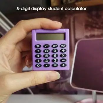 Studentų Skaičiuoklė Paprastas Stilius Elektroninė Skaičiuoklė 8 Spalvos Mini Skaičiuoklė