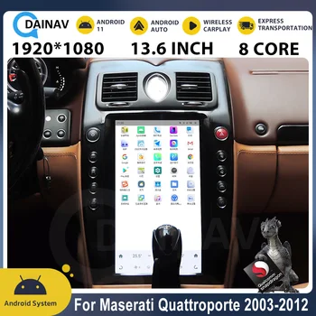 Tesla Stilius Android 11 Automobilio Radijo Maserati Quattroporte 2003-2012 Multimedijos Grotuvas GPS Navi 