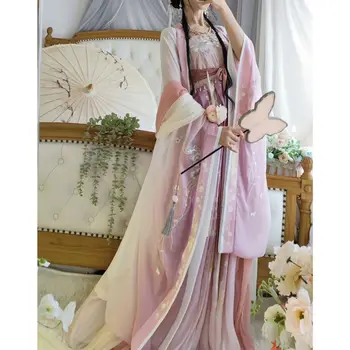 Tradicinis kinų Hanfu Suknelė Rinkinys Siuvinėjimui Kasdien Plonas Vasaros moteriškų Drabužių Cosplay 2023 Kinijos Drabužių