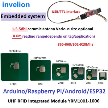UHF Integruotas RFID Modulis 1-2M Diapazonas Arduino Aviečių Pi Įterptosios Sistemos USB RFID Modulis, UHF Skaitytojui Rašytojas Nemokamai Android SDK