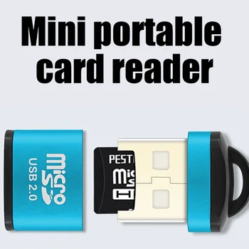 USB 2.0 SD TF Card Reader Automobilis, Mobilusis Telefonas, Mini Nešiojamas Atminties Kortelių Skaitytuvas Didelės Spartos USB Adapteris Nešiojamas Garsiakalbis