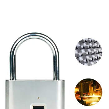 USB Įkrovimo Smart Keyless Elektroninį pirštų Atspaudų Užrakinti Namų Anti-theft Saugos Saugumo Spynos, Durų Bagažo Atveju Užraktas