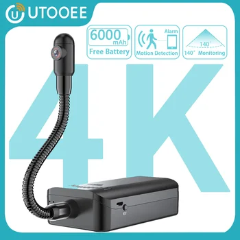 UTOOEE 4K HD Mini WiFi Kamera, S Gyvatės Formos Fotoaparatas Endoskopą Belaidės IP Kameros Borescope Diktofonas Kūdikio stebėjimo Judesio