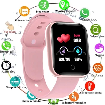Vaikų Smart Digital Prijungtas Žiūrėti Fitneso Skambinkite Žingsnis Skaičiuoti Širdies susitraukimų Laikrodis vaikams, merginos, vyrai, moterys, Laikrodžiai relogio