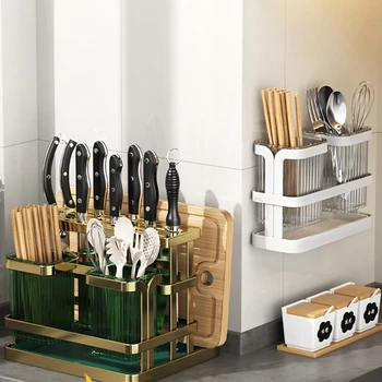 Virtuvės stalčiuko, countertop, peiliu stovas, kapojimo lentos krovos stovo, lazdelės krepšelį, lazdelės vamzdis