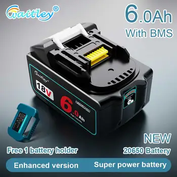 Waitley galinga baterija 18V 6.0 Ah Už Makita įrankio 18 voltų Įkraunama Li-ion Akumuliatorius BL1830 1850 BL1860B priedai