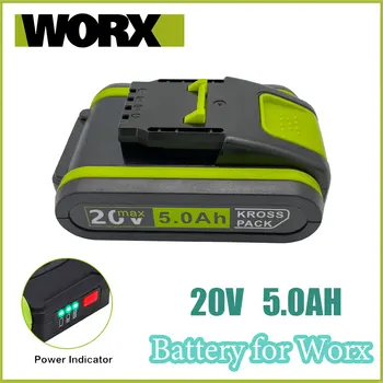 Worx Naujų elektrinių Įrankių Įkrovimo Pakeisti Ličio Baterija 20V 5000mAh už Worx WA3551 WA3553 WX390 WX176 WX178 WX386 WX678