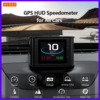 WYOBD T600 GPS HUD Automobilių Head Up Display Skaitmeninis Spidometras KMH MPH rida Plug and Play 
