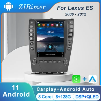ZIRimer Tesla Stilius Android 11 Automobilių Radijas Stereo Imtuvas, Lexus ES ES240 ES300 ES330 ES350 2006-2012 GPS Navigacijos 4G Lte BT