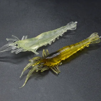 Žvejybos Masalas Modeliavimas Krevečių Minkštas Masalas 7cm/3.4 g Žolės Krevetės Masalas Daug 4 Vienetų Pardavimo